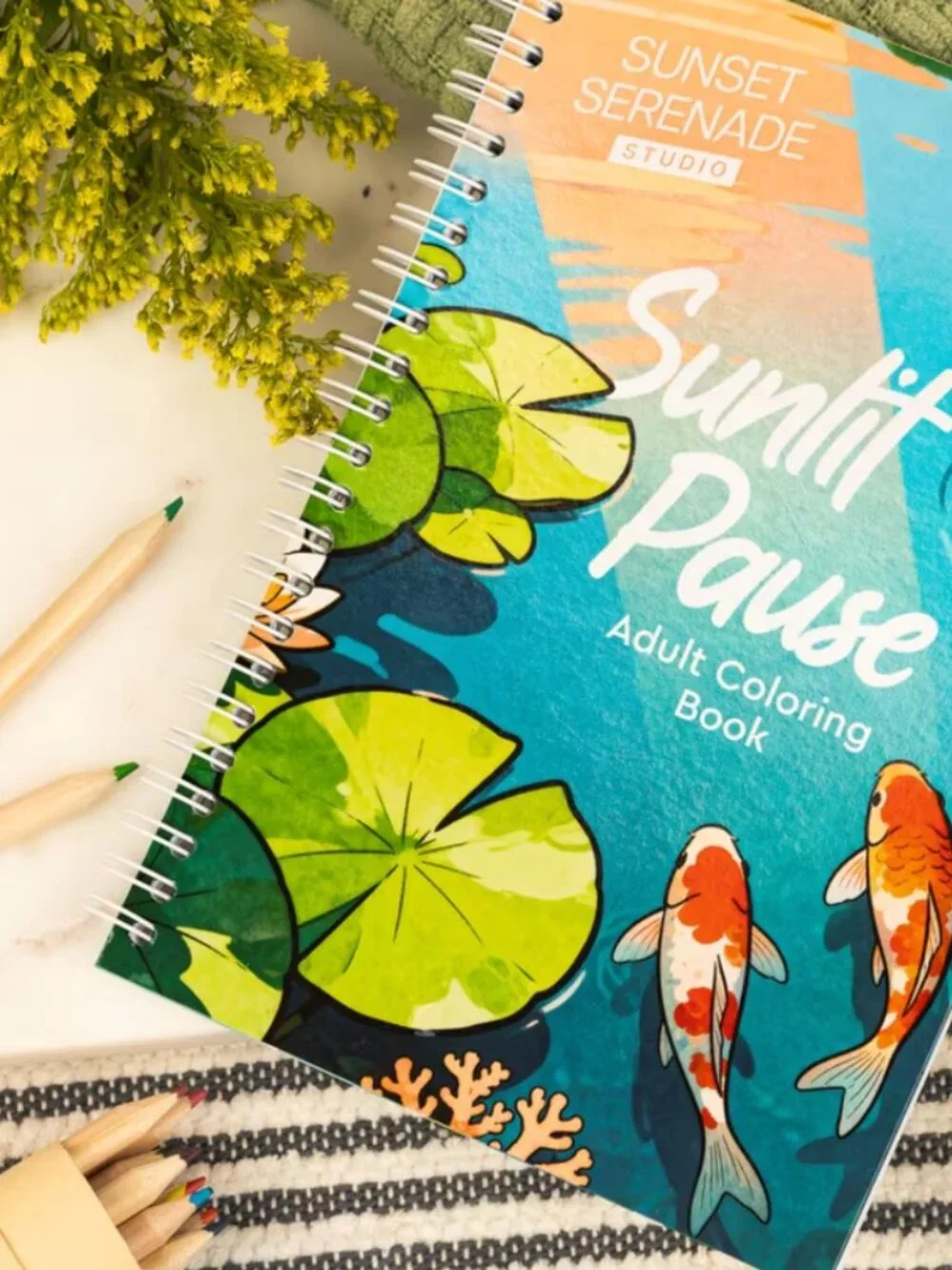 Sunlit Pause Coloring Book - NWT